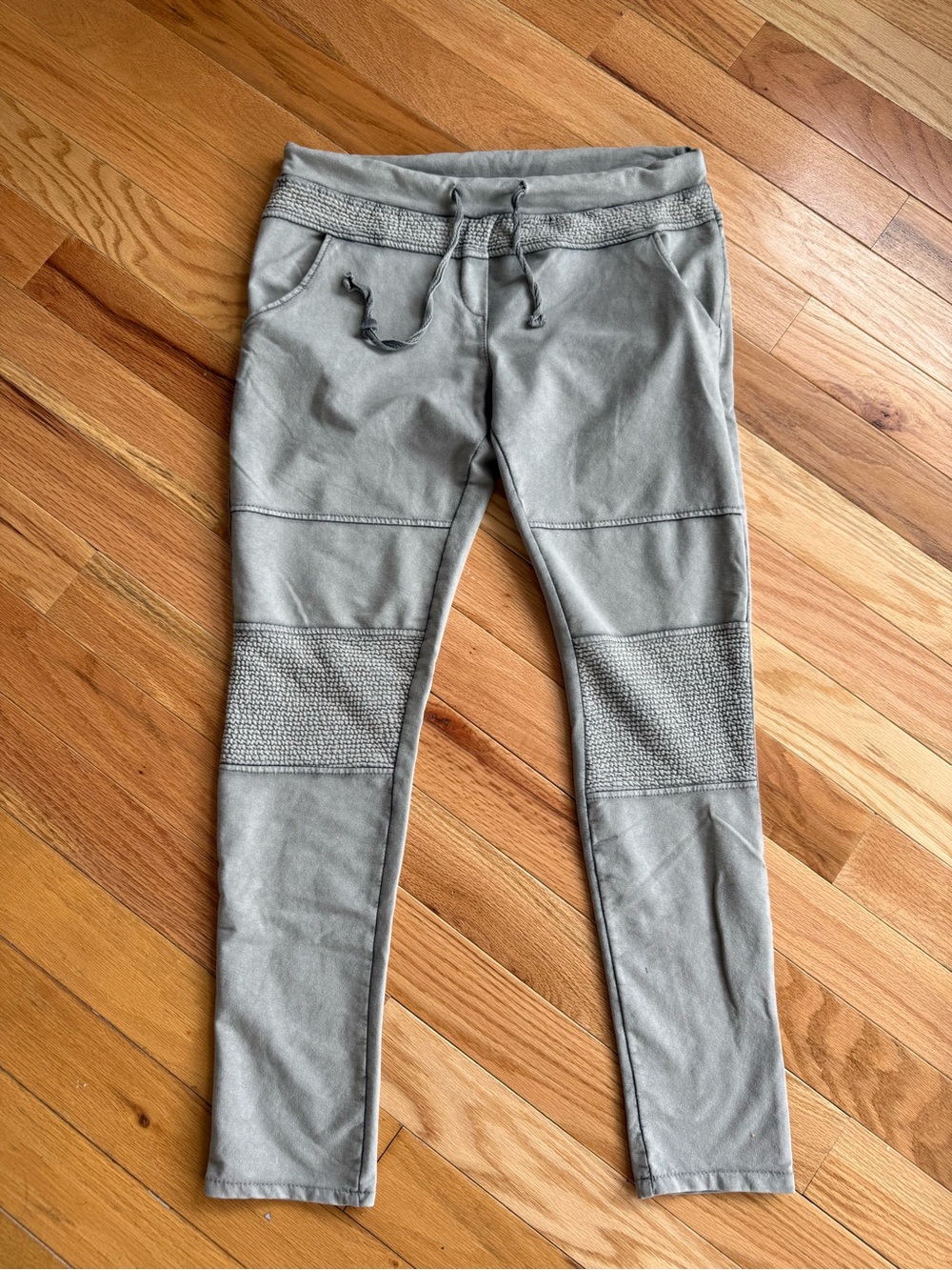 Women's Knit Moto Joggers - Light Gray